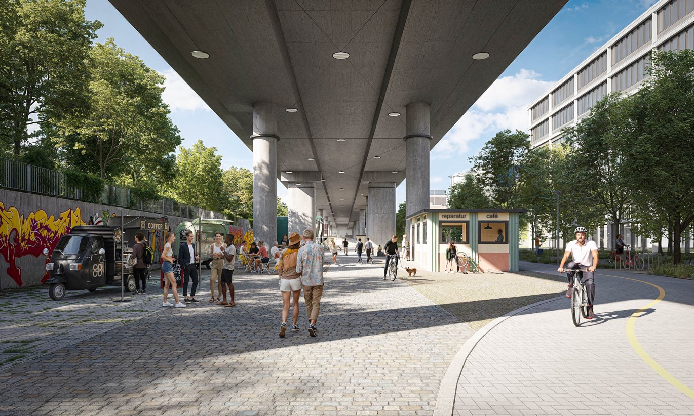 Visualisierung / Foto des Viadukts